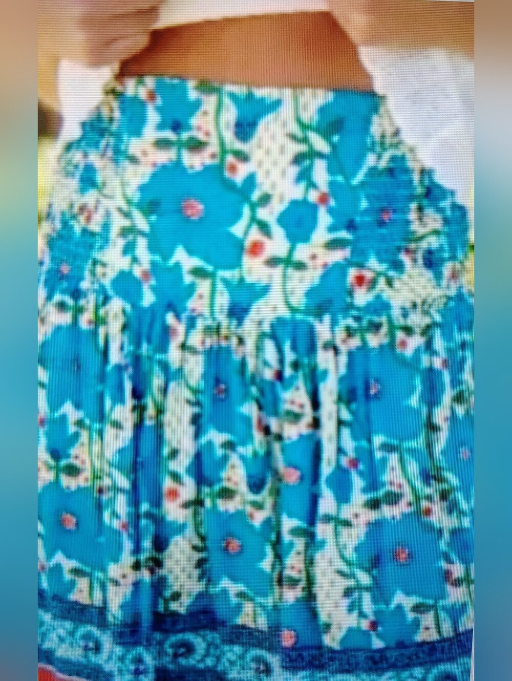 NATURAL LIFE Turquoise Malia Floral Boho-Chic Cotton Mini Boho-Chic M